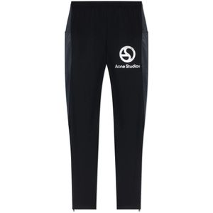 Acne Studios, Heren, Broeken, Zwart, Maat: XS Nylon,