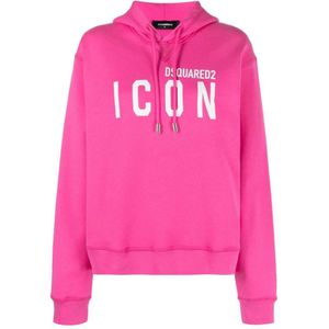 Dsquared2, Dames, Sweatshirts & Hoodies, Roze, Maat: XS Katoen,