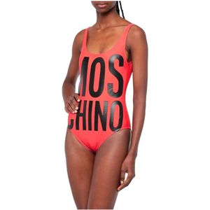 Moschino, Dames, Badkleding, Rood, Maat: M Polyamide,