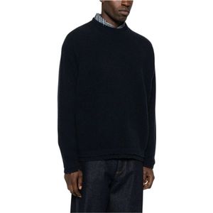 Federico Cina, Heren, Truien, Blauw, Maat: XL Wol,