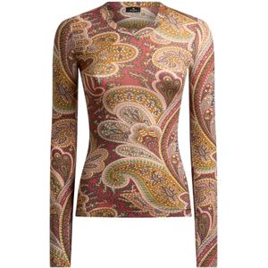 Etro, Dames, Tops, Veelkleurig, Maat: XL Jersey,