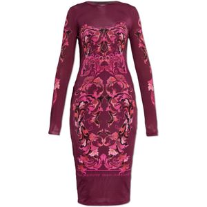 Versace Jeans Couture, Dames, Jurken, Rood, Maat: 2XS Viscose,