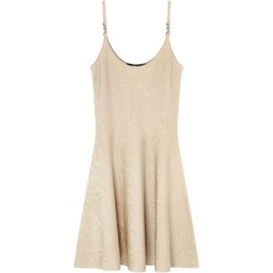 Versace, Dames, Jurken, Beige, Maat: XS Viscose,