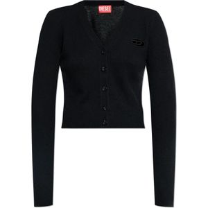 Diesel, Dames, Truien, Zwart, Maat: L Wol,