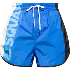 Dsquared2, Heren, Badkleding, Blauw, Maat: S