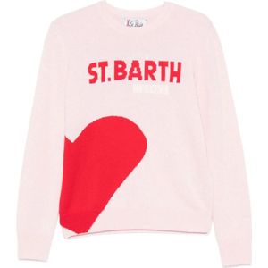 MC2 Saint Barth, Dames, Truien, Roze, Maat: XS Wol,