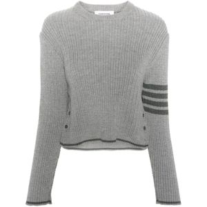 Thom Browne, Dames, Truien, Grijs, Maat: S Wol,