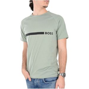 Hugo, Heren, Tops, Groen, Maat: M Katoen,