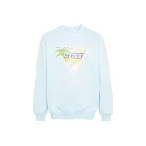 Casablanca Tennis Club Icon Sweatshirt , Blue , Heren , Maat: L