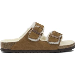 Birkenstock, Dames, Schoenen, Beige, Maat: 39 EU Wol,