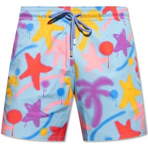 Palm Angels, Heren, Badkleding, Blauw, Maat: L