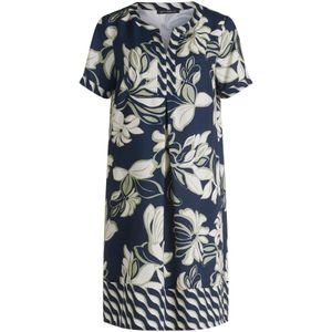 Betty Barclay - Cocktailjurk - Crème - Donkerblauw - Groen