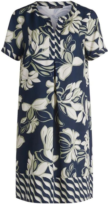 Betty Barclay - Cocktailjurk - Crème - Donkerblauw - Groen