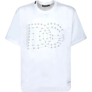 Dolce & Gabbana - Graphic Logo - T-shirt - Wit - 100% Katoen