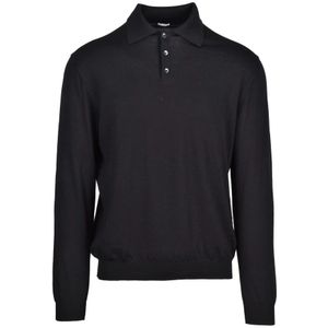 Malo, Heren, Truien, Zwart, Maat: M Wol,