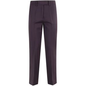 Federica Tosi, Dames, Broeken, Paars, Maat: 2XS Wol,