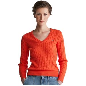 Gant, Dames, Truien, Oranje, Maat: S Katoen,