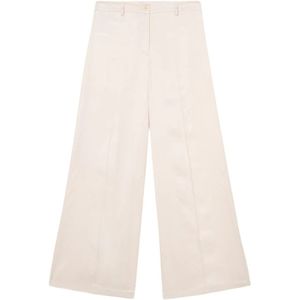 Oltre, Dames, Broeken, Roze, Maat: S Satijn,