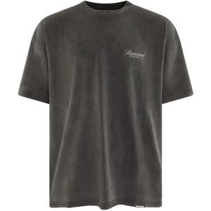 Represent, Heren, Tops, Grijs, Maat: S Katoen,