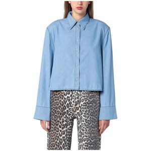 Halfboy, Dames, Blouses & Shirts, Blauw, Maat: M Denim,