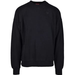 Diesel, Heren, Sweatshirts & Hoodies, Zwart, Maat: XL Katoen,