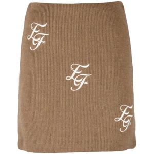 Elisabetta Franchi, Dames, Rokken, Bruin, Maat: M Wol,