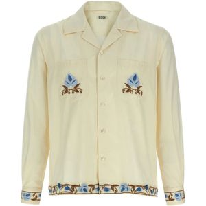 Bode, Heren, Overhemden, Beige, Maat: M Katoen,