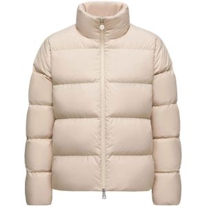 Moncler, Dames, Jassen, Beige, Maat: S Poliester,