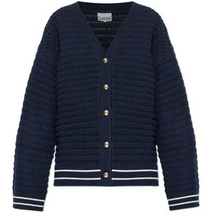 Ganni, Dames, Truien, Blauw, Maat: XS Wol,