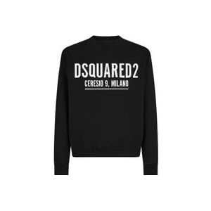 Dsquared2 Icon Ceresio hoodie met verstelbaar trekkoord , Black , Heren , Maat: XL