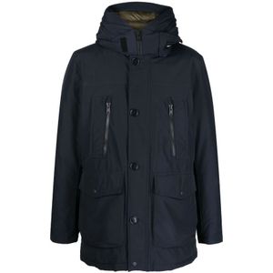 Woolrich Middernacht Blauwe Gewatteerde Jas , Blue , Heren , Maat: S