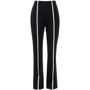 Nanushka, Dames, Broeken, Zwart, Maat: S Satijn,