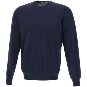 Filippo De Laurentiis, Heren, Truien, Blauw, Maat: S Wol,