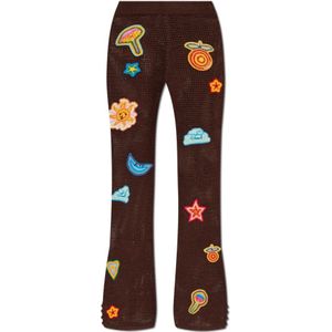 Casablanca, Dames, Broeken, Bruin, Maat: XS Katoen,