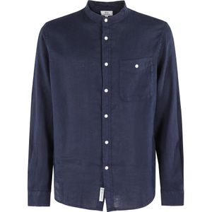 Woolrich, Heren, Overhemden, Blauw, Maat: 2XL Linnen,