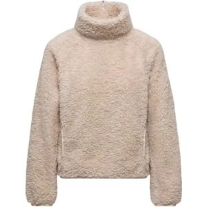 Moncler, Dames, Sweatshirts & Hoodies, Beige, Maat: XS Fleece,