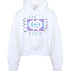 Gucci, Dames, Sweatshirts & Hoodies, Wit, Maat: M