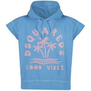 Dsquared2, Heren, Sweatshirts & Hoodies, Blauw, Maat: S Katoen,