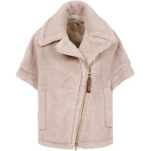 Max Mara, Dames, Jassen, Bruin, Maat: M/L Zijde,