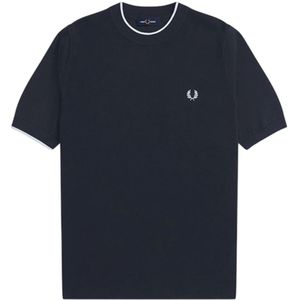 Fred Perry, Heren, Tops, Blauw, Maat: S Katoen,