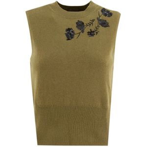 Ermanno Scervino, Dames, Truien, Bruin, Maat: S Wol,