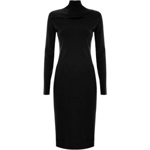 Kocca, Dames, Jurken, Zwart, Maat: L Leer,