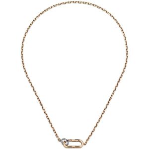 Gucci Link to Love ketting in roze en witgoud , Yellow , Dames , Maat: ONE Size