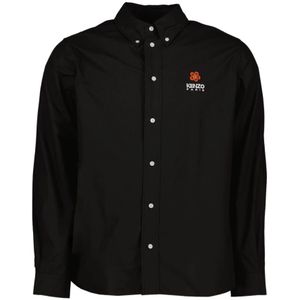 Kenzo, Heren, Overhemden, Zwart, Maat: 2XL