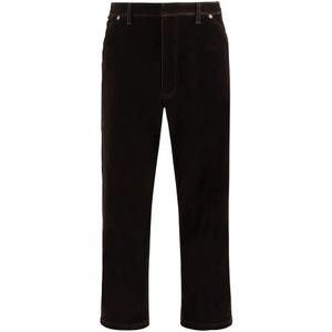 Prada, Heren, Broeken, Bruin, Maat: M Katoen,