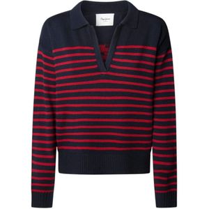 Pepe Jeans, Dames, Truien, Rood, Maat: S Katoen,