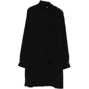Liu Jo, Dames, Jurken, Zwart, Maat: XS Poliester,
