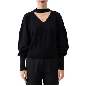 Federica Tosi, Dames, Truien, Zwart, Maat: XS Wol,