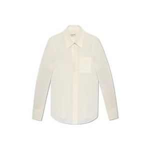 Lanvin Zijden shirt , White , Dames , Maat: XS