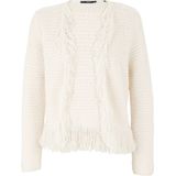 zero - Gebreid Vest - Crème - Effen - Lange Mouw